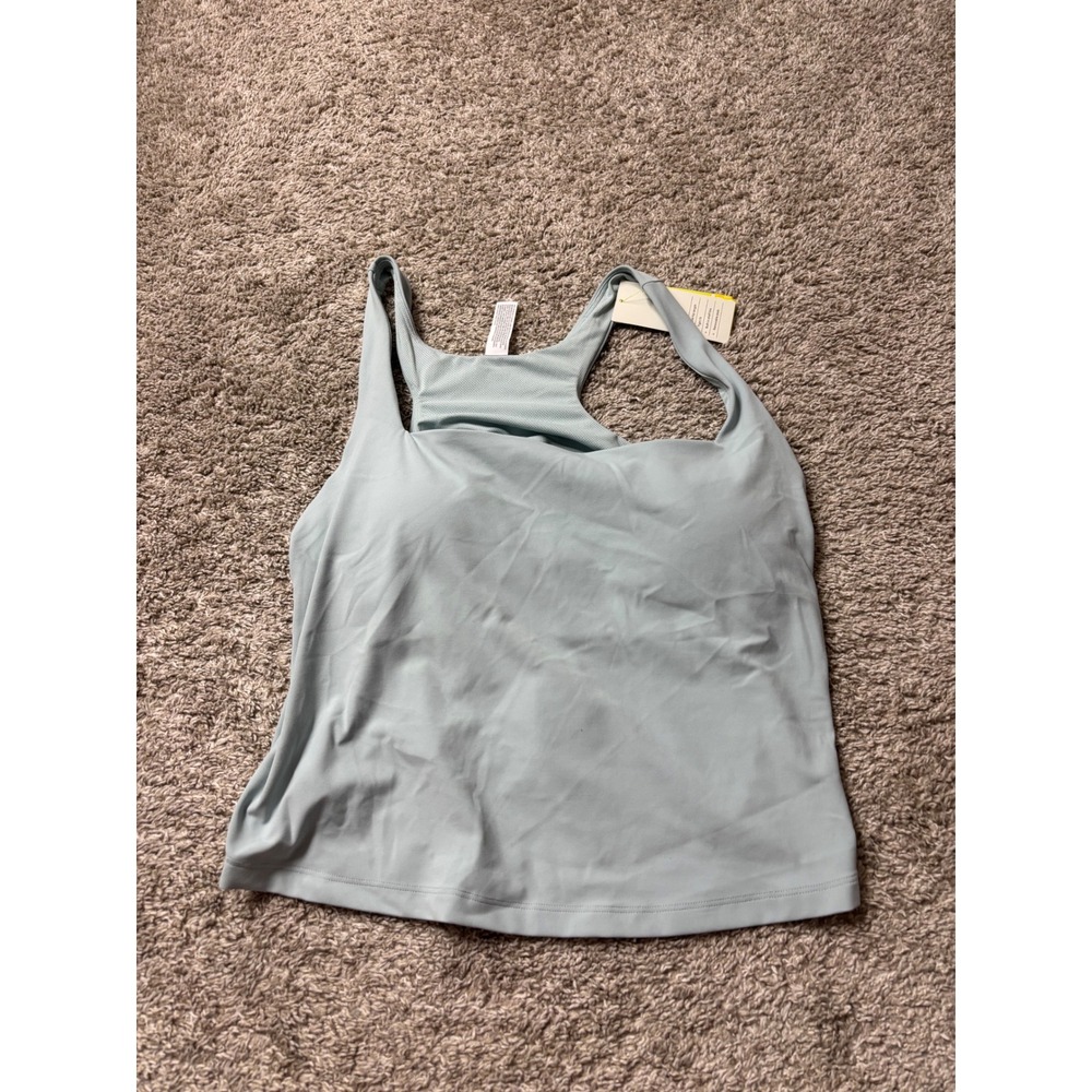 All in Motion Womens XXL Light Aqua Blue Active Tank Top Built-in Shelf Bra NWT